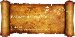 Palmer Árpád névjegykártya