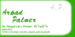 arpad palmer business card